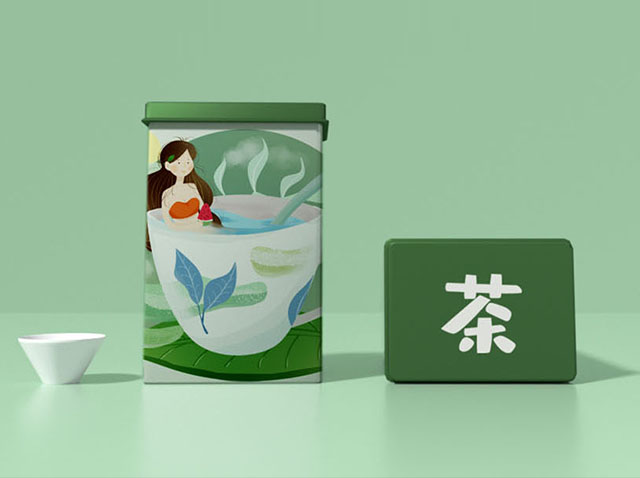 简约迷人茶叶包装设计模版